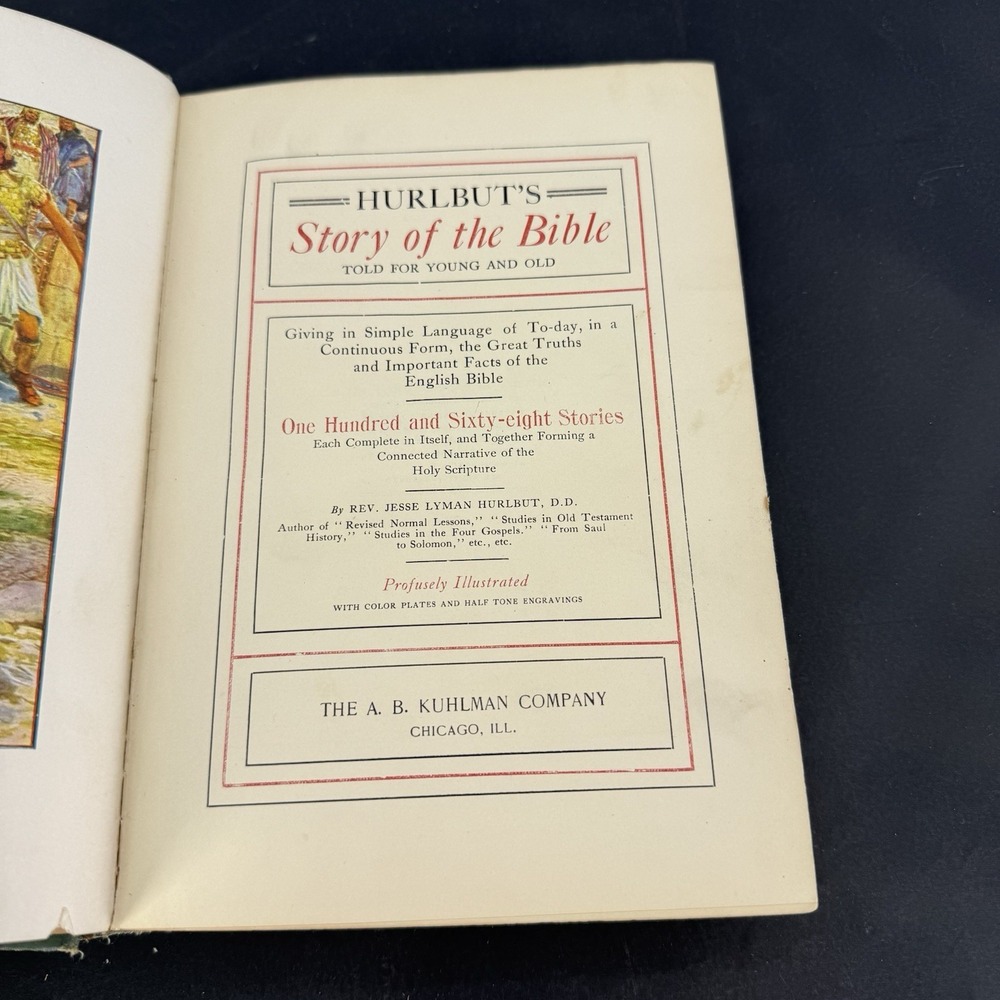 Hurlbut's Story of the Bible Illustrated Stories 1904 Edition HC Book Rough - Picture 7 of 14